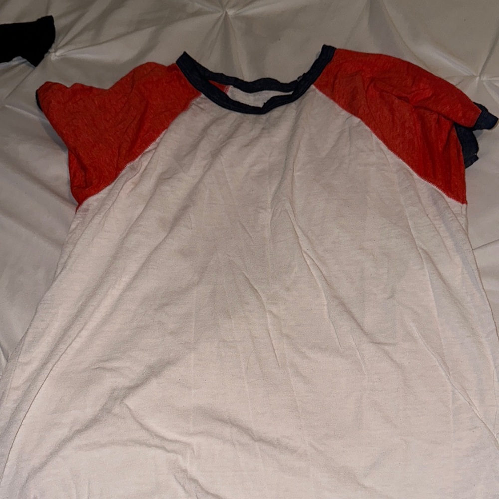 American eagle, red white and blue short sleeve baseball tee